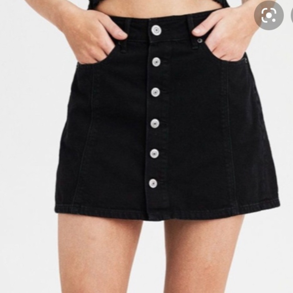 AMERICAN EAGLE BUTTON UP A-LINE SKIRT SZ 0